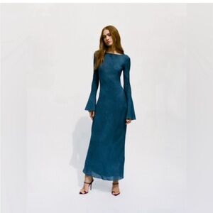 Realisation Par Teal Long Sleeve Dress